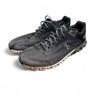 On Cloud Cloudflow Running Shoes Sneakers Men's Size 12.5 Black Athletic Lace Up